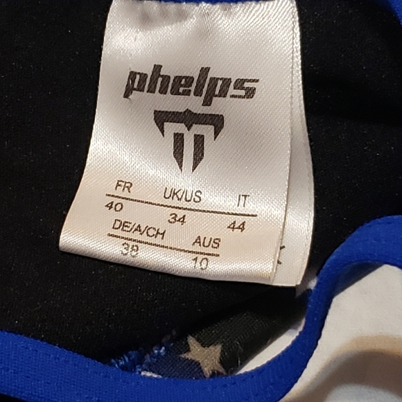 Micheal Phelps Patriotic Bathing Suit Top Red, White, and Blue - Picture 2 of 5